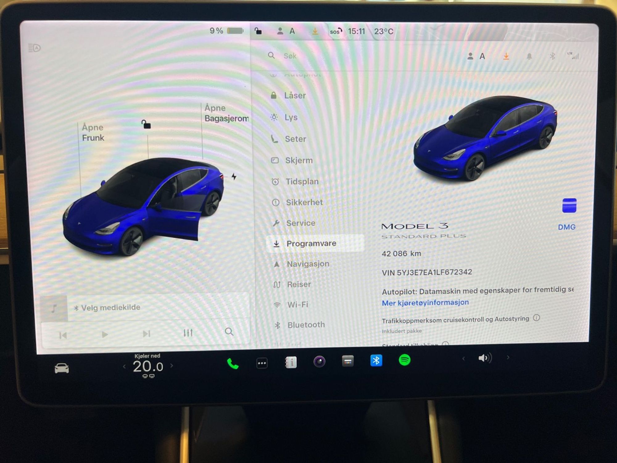 Tesla Model 3 Standard Range Plus, 325hk, 2020