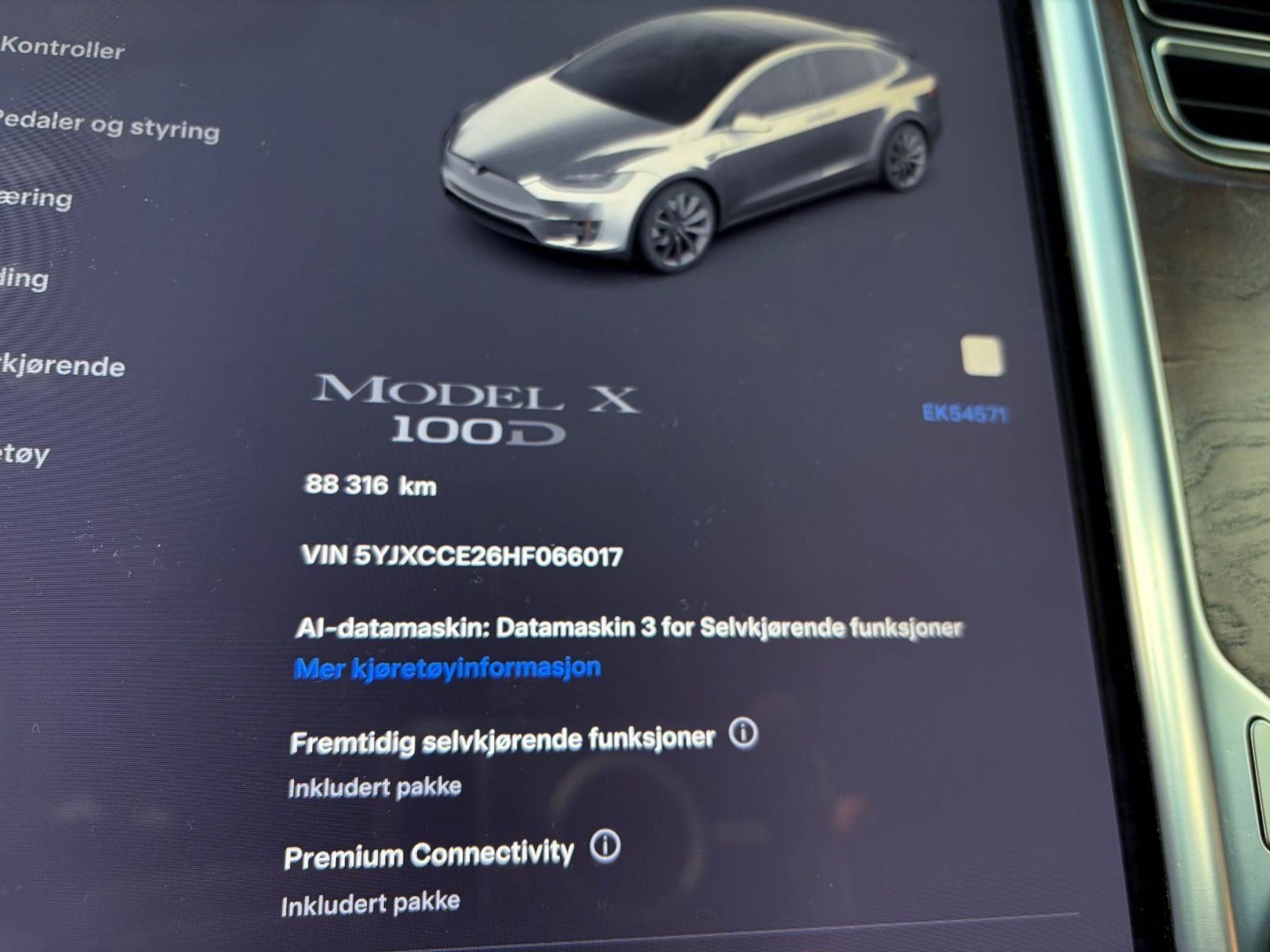 Tesla Model X 100D, 423hk, 2017